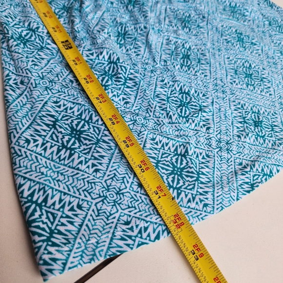 Banana Republic Green White Geo Rayon Tank Top Knee Length Sun Dress Stretch XS - Picture 8 of 13